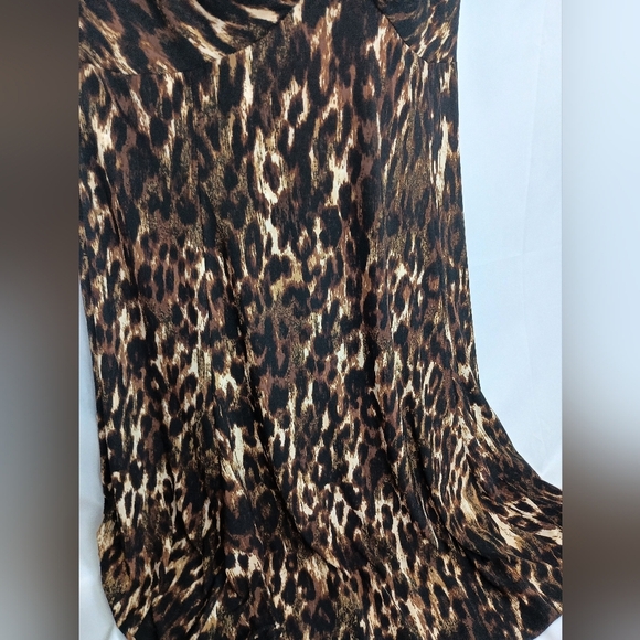 2/$30 JONES NEW YORK Mobwife Cheetah Leopard Print Sleeveless Dress (#422) - Picture 4 of 8
